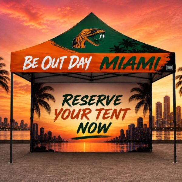 Be Out Day Miami Tent. Reserve your tent now.